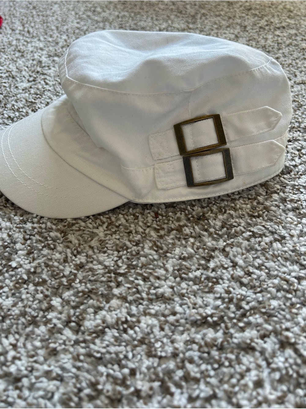 White Women’s Buckle Cadet Cap